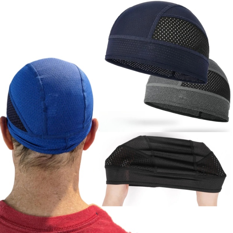 Skull Cap Helmet Liner - Zomer sneldrogende ademende mesh hardloopmuts schedelmuts