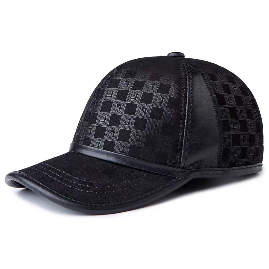 Baseball Cap Structured - Hoed Voor Man Echt Suède Baseball
