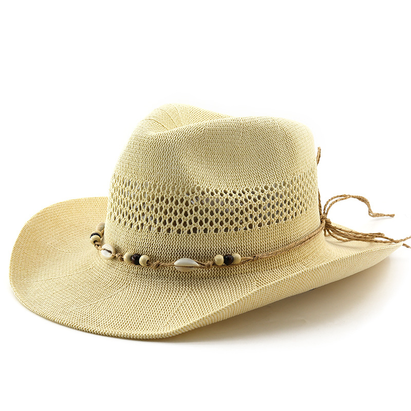 Cowboy Hat Straw - 2026 Nieuwe zomer holle, ademende strohoed