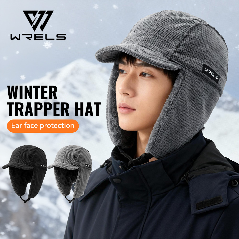 Trapper Hat Ear Flap - WRELS Winter Trapper Hat Winddicht Warm