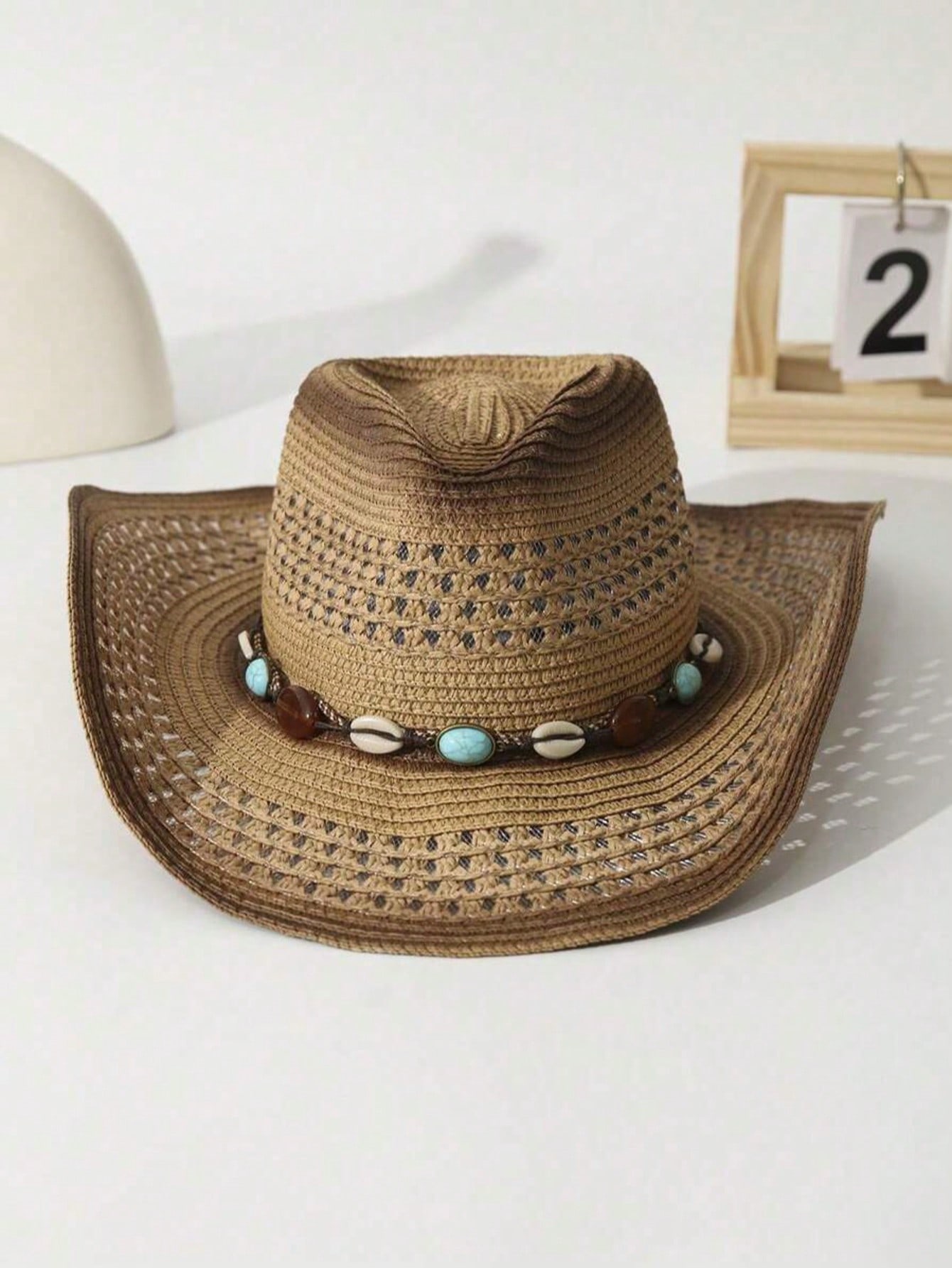 Unisex bruine holle strohoed,  - Cowboy Hat Straw recensie en prijs